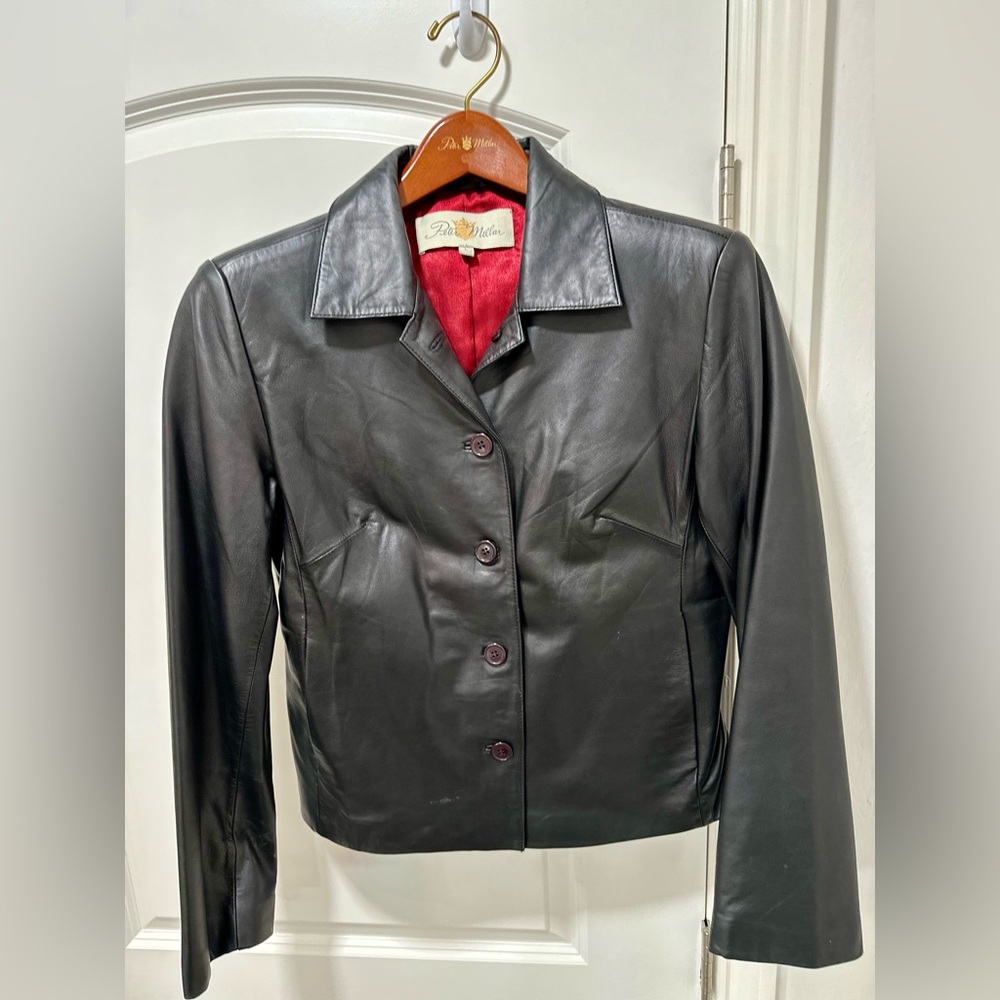 Peter Millar Crown Womens Leather Jacket Vintage